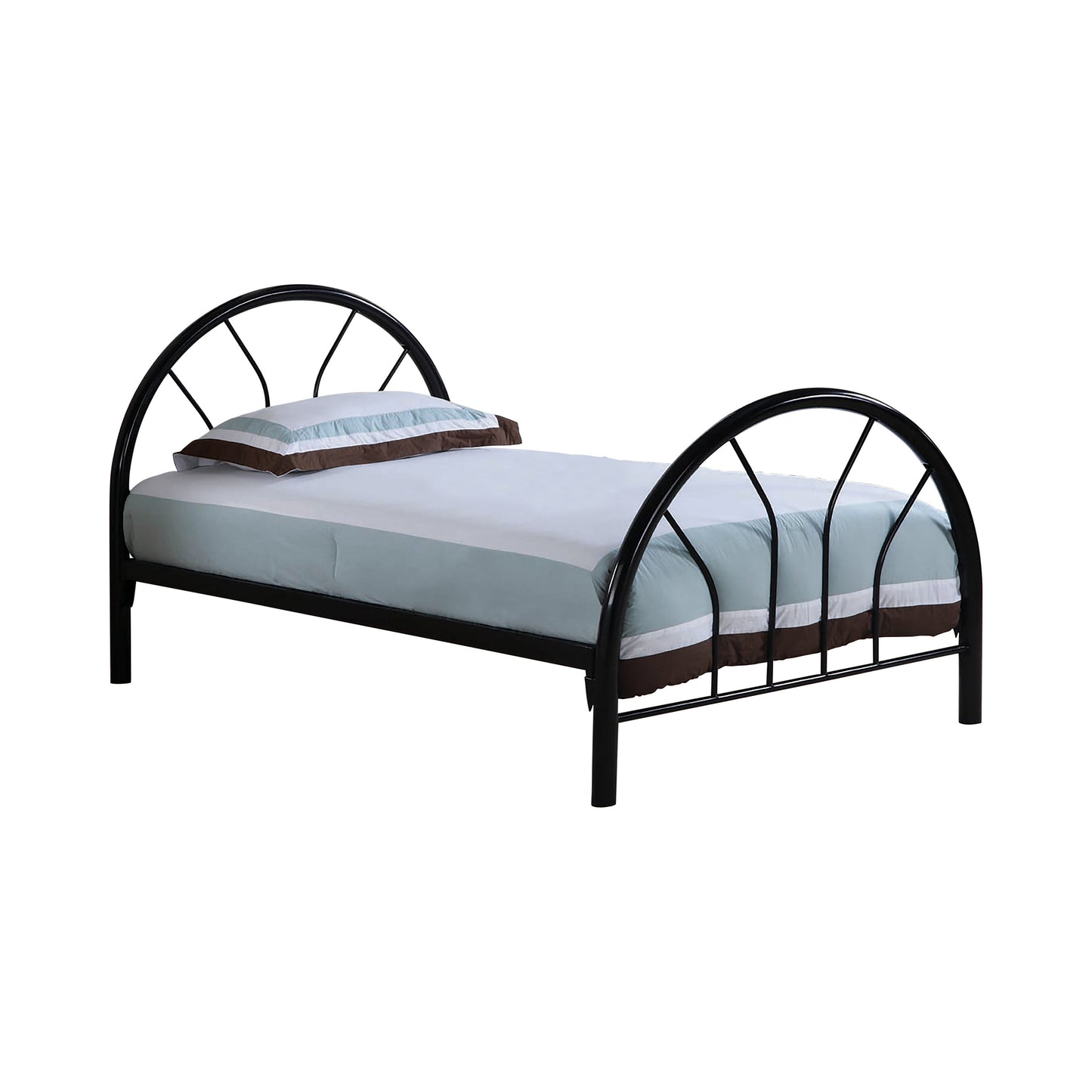 Marjorie Metal Twin Open Frame Bed Black