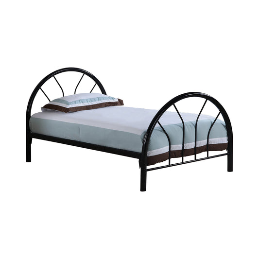 Marjorie Metal Twin Open Frame Bed Black
