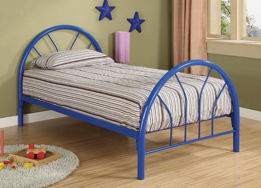 Transitional Blue Twin Bed - ATL FURNITURE