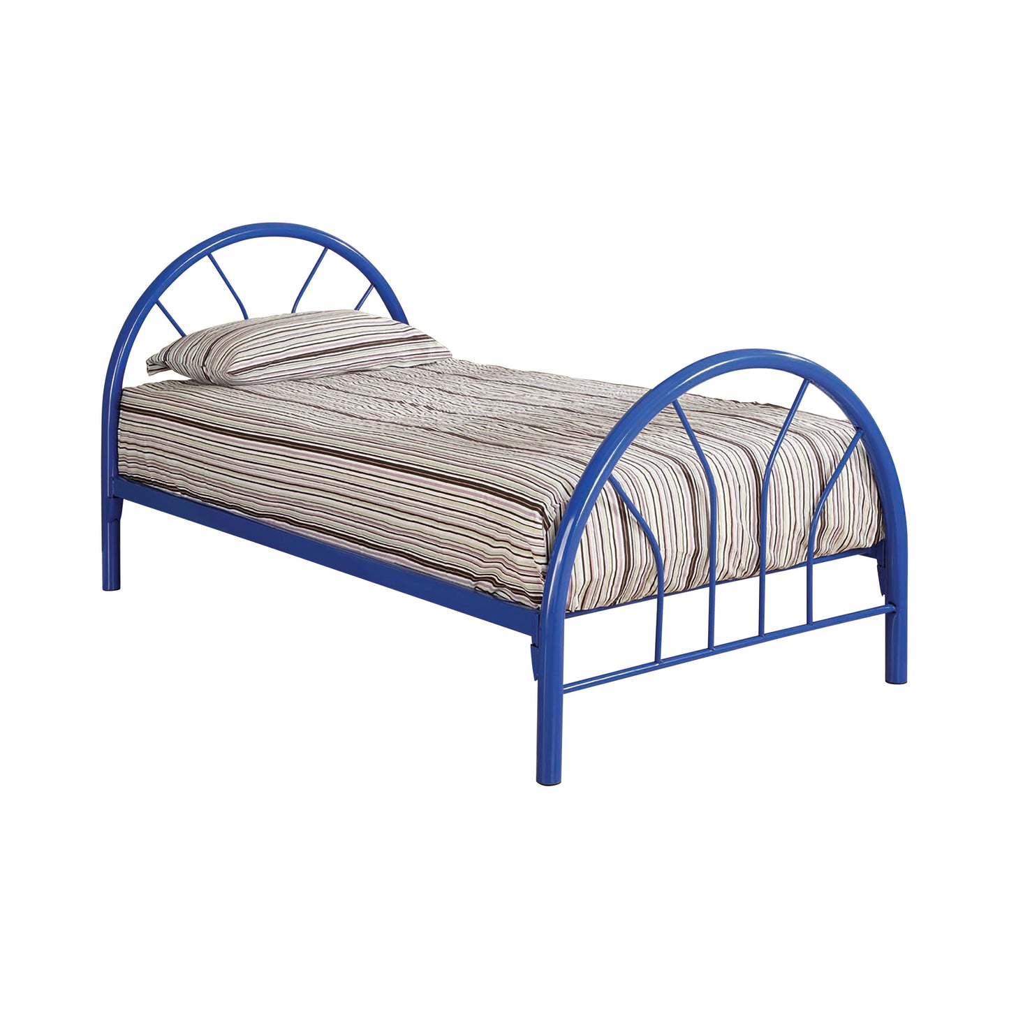 Marjorie Metal Twin Open Frame Bed Blue