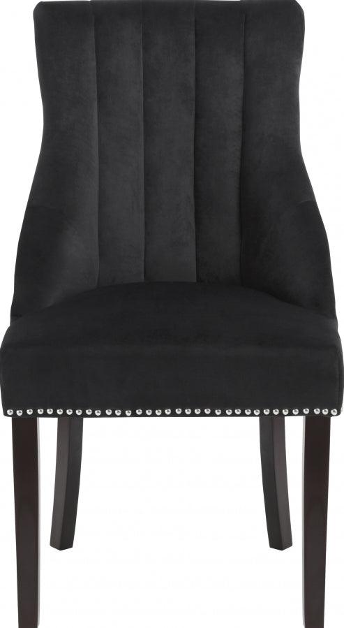 Meridian Furniture - Oxford Velvet Dining Chair In Black (Set Of 2) - 721Black-C - ATL FURNITURE