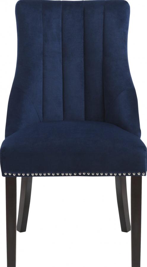 Meridian Furniture - Oxford Velvet Dining Chair In Navy (Set Of 2) - 721Navy-C - ATL FURNITURE