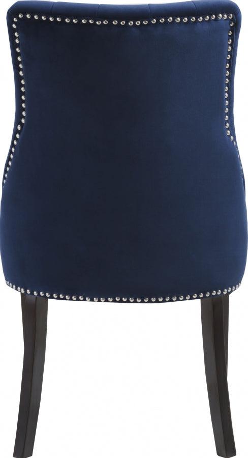 Meridian Furniture - Oxford Velvet Dining Chair In Navy (Set Of 2) - 721Navy-C - ATL FURNITURE