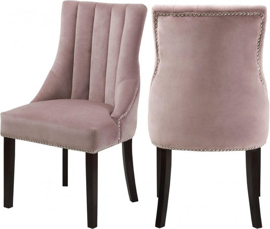 Meridian Furniture - Oxford Velvet Dining Chair In Pink (Set Of 2) - 721Pink-C - ATL FURNITURE