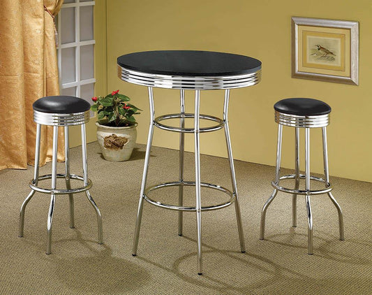 G2405 Contemporary Black Bar-Height Table - ATL FURNITURE