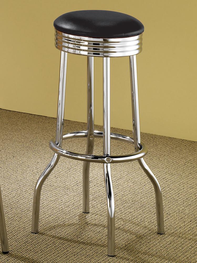 Cleveland Chrome Soda Fountain Bar Stool - ATL FURNITURE