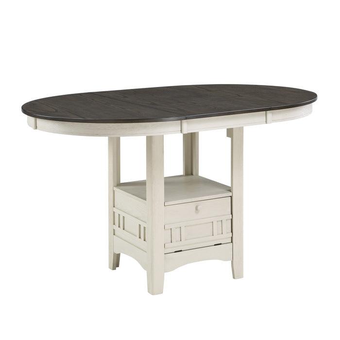 Homelegance - Junipero Round - Oval Counter Height Table With Storage Base - 2423W-36 - ATL FURNITURE