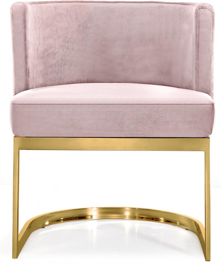 Meridian Furniture - Gianna Velvet Dining Chair In Pink (Set Of 2) - 718Pink-C - ATL FURNITURE