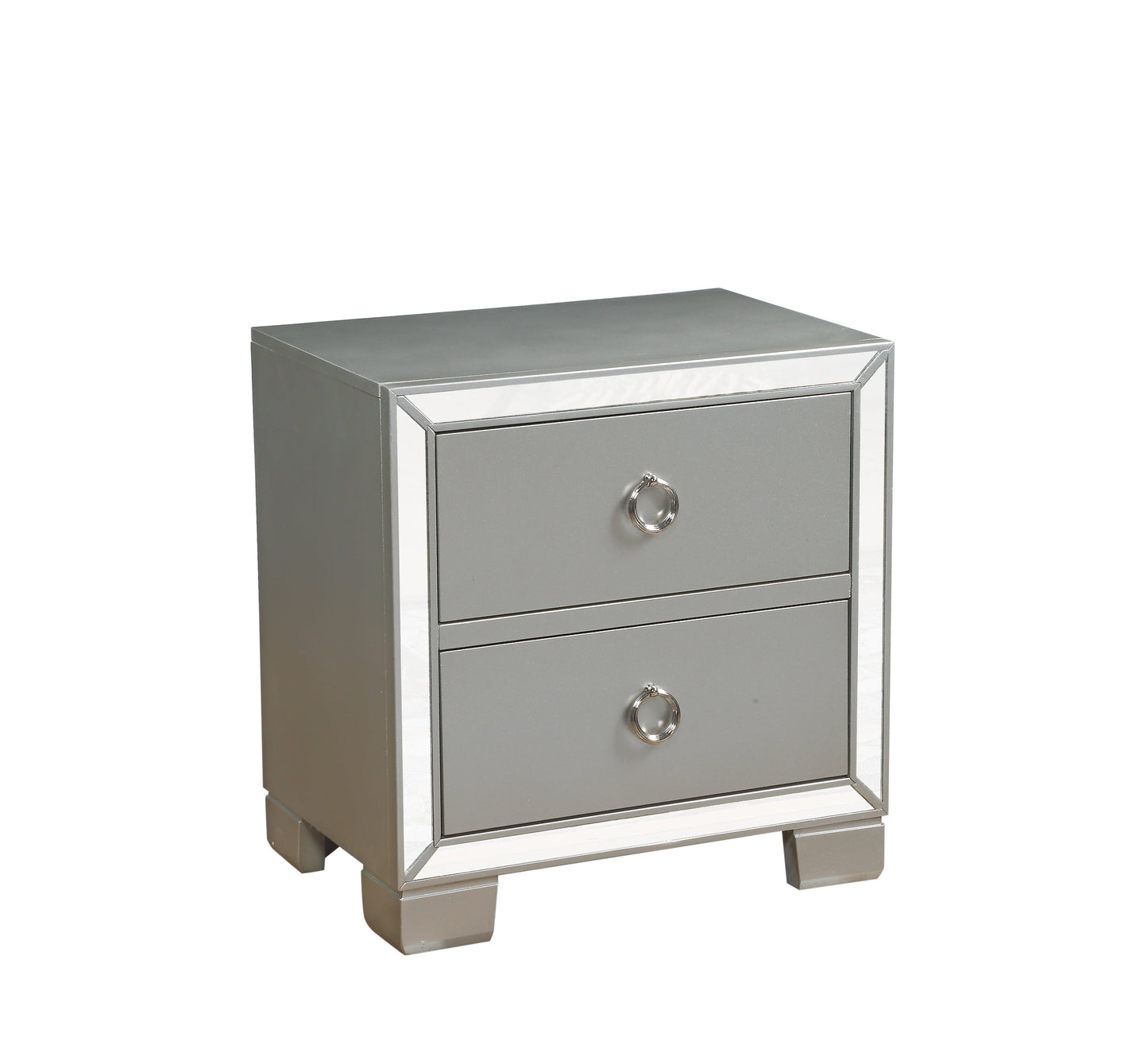 Voeville II Platinum Nightstand - ATL FURNITURE