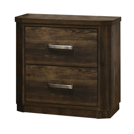 Elettra Rustic Walnut Nightstand - ATL FURNITURE