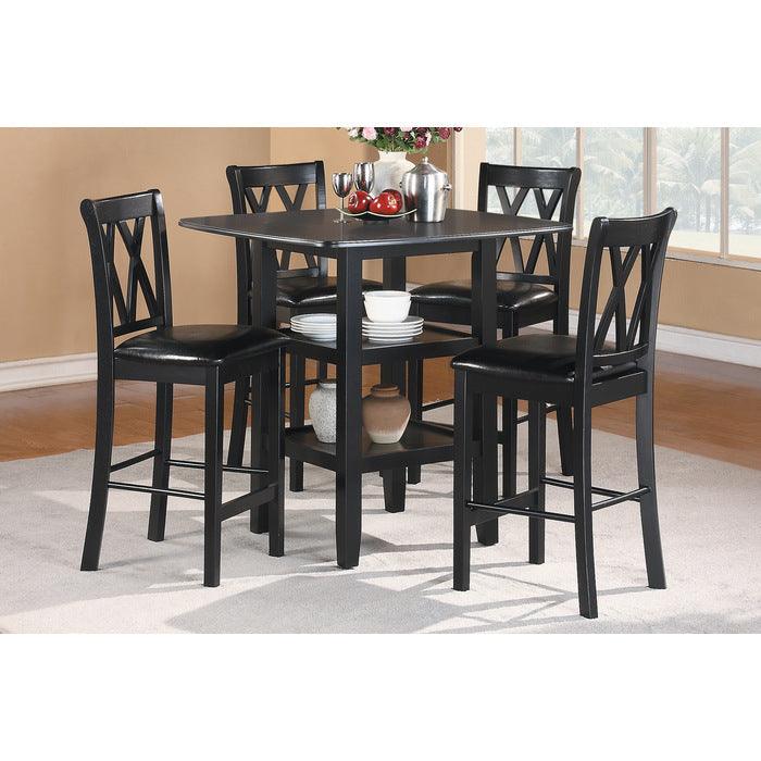 Homelegance - Norman 5 Piece Counter Height Set - 2514Bk-36 - ATL FURNITURE