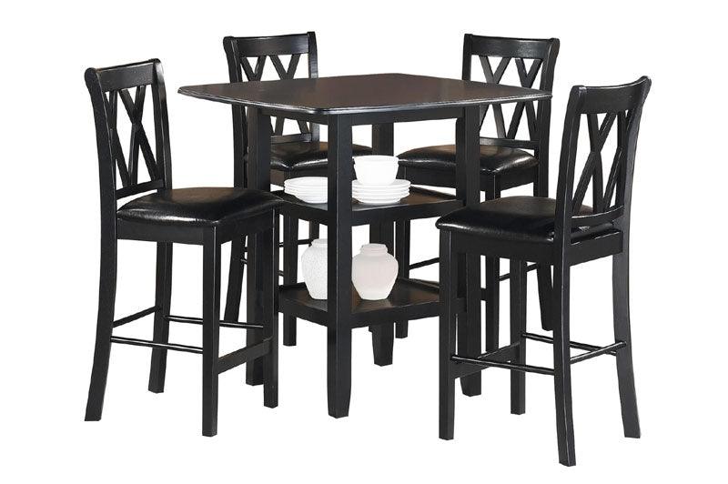 Homelegance - Norman 5 Piece Counter Height Set - 2514Bk-36 - ATL FURNITURE