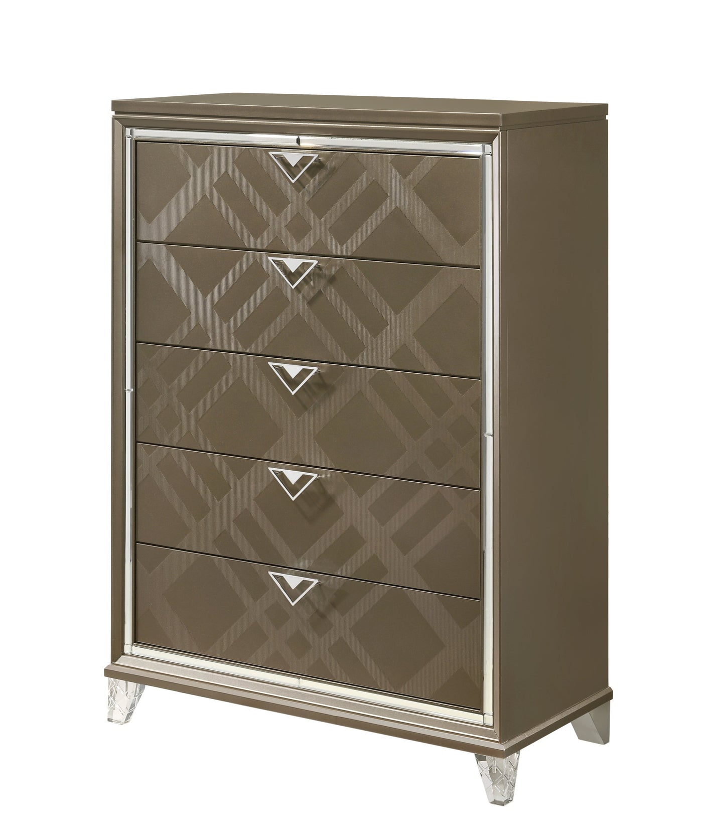 Skylar Dark Champagne Chest - ATL FURNITURE