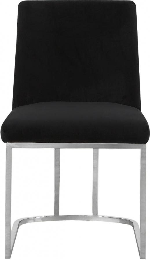 Meridian Furniture - Heidi Velvet Dining Chair In Black (Set Of 2) - 728Black-C - ATL FURNITURE