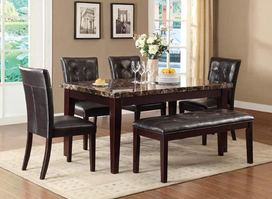 Homelegance - Teague 6 Piece Dining Table Set - 2544-64-6Set - ATL FURNITURE