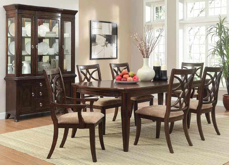 Homelegance - Keegan Rich Brown Cherry 8 Piece Dining Room Set - 2546-96-8 - ATL FURNITURE