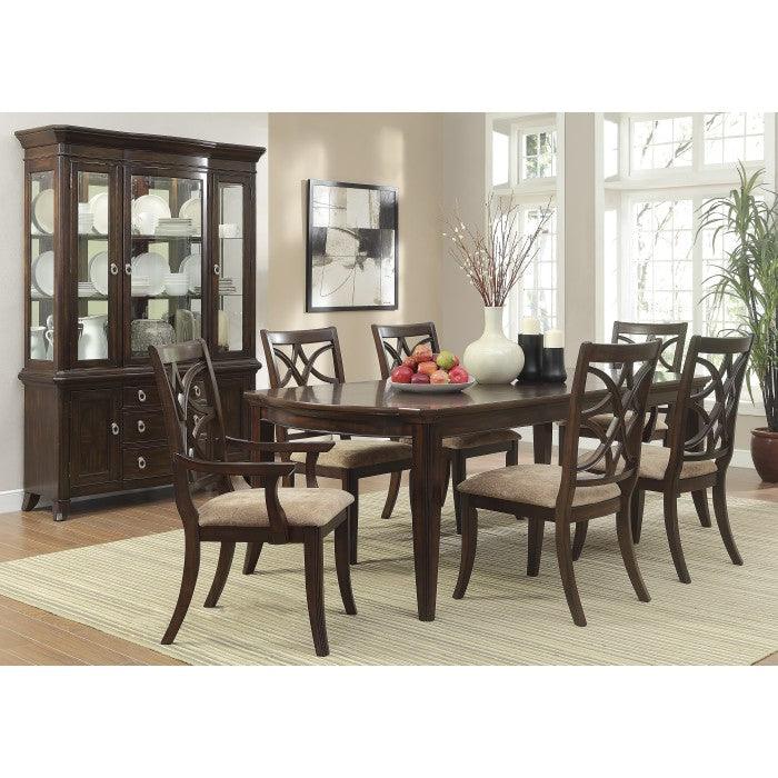 Homelegance - Keegan Rich Brown Cherry 5 Piece Dining Table Set - 2546-96-5 - ATL FURNITURE