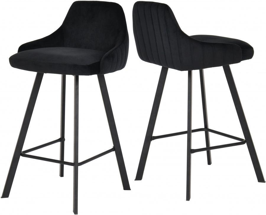 Meridian Furniture - Viviene Counter Stool In Black (Set Of 2) - 761Black - ATL FURNITURE