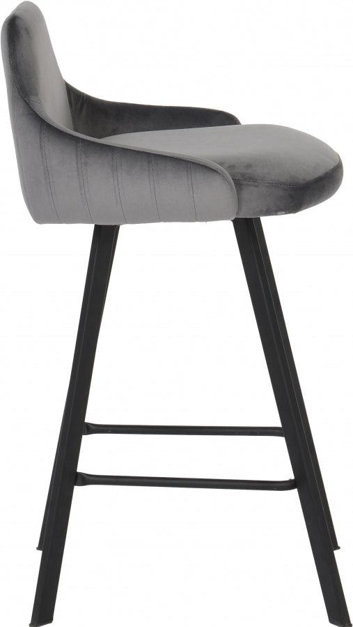 Meridian Furniture - Viviene Counter Stool In Grey (Set Of 2) - 761Grey - ATL FURNITURE