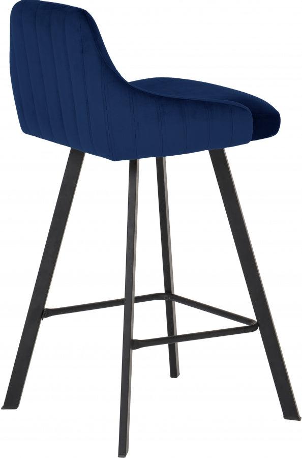 Meridian Furniture - Viviene Counter Stool In Navy (Set Of 2) - 761Navy - ATL FURNITURE