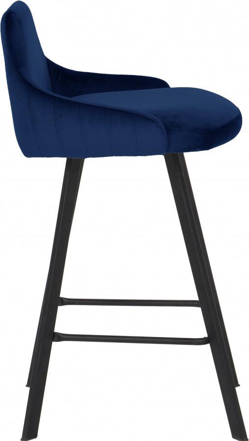 Meridian Furniture - Viviene Counter Stool In Navy (Set Of 2) - 761Navy - ATL FURNITURE