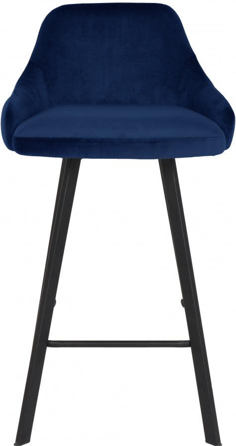 Meridian Furniture - Viviene Counter Stool In Navy (Set Of 2) - 761Navy - ATL FURNITURE