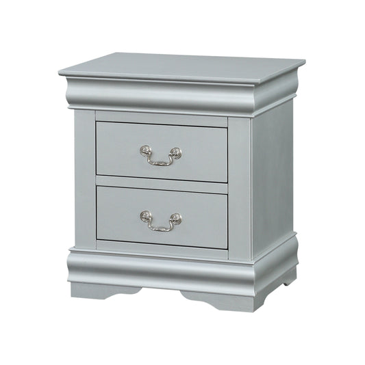 Louis Philippe Platinum Nightstand - ATL FURNITURE