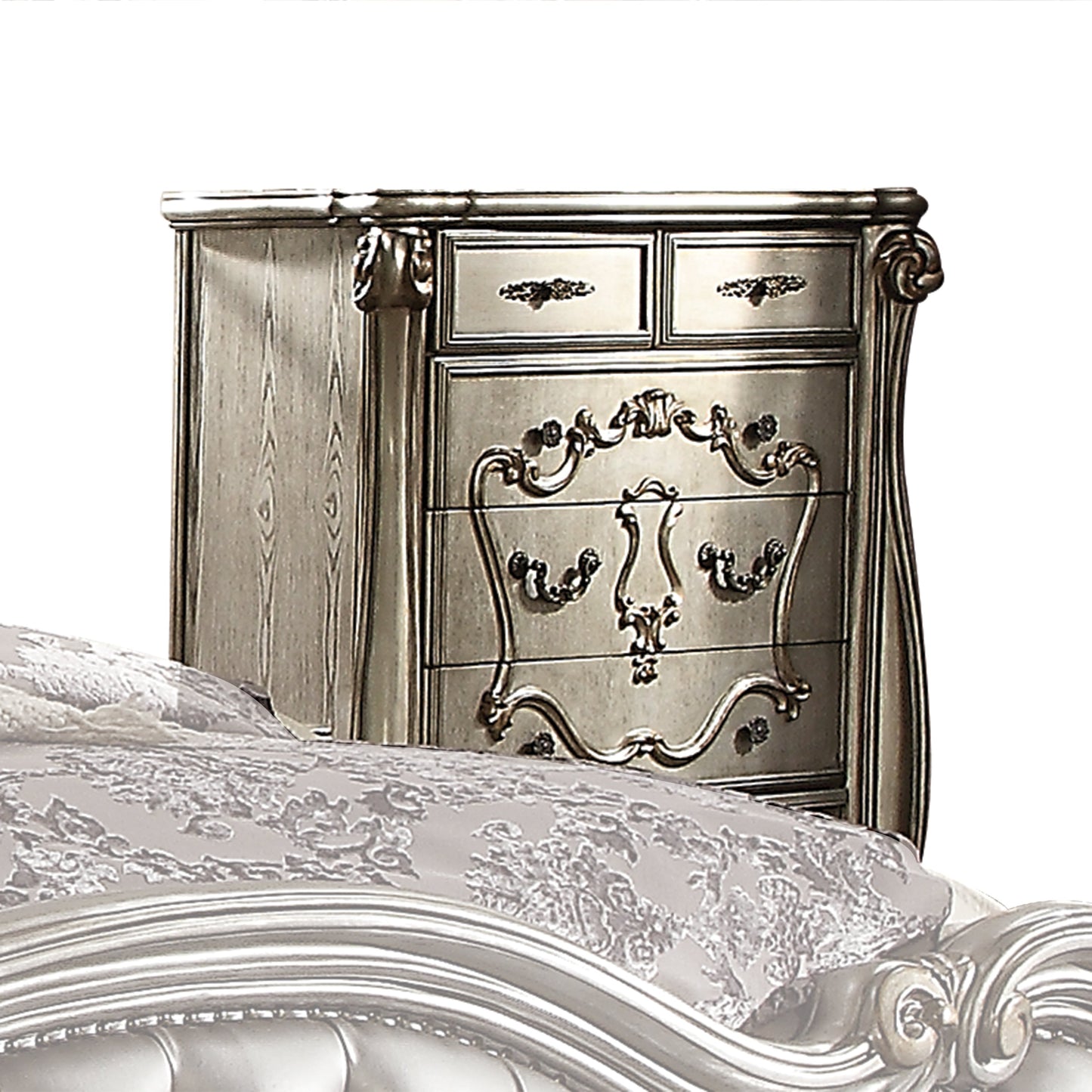 Versailles Antique Platinum Chest - ATL FURNITURE