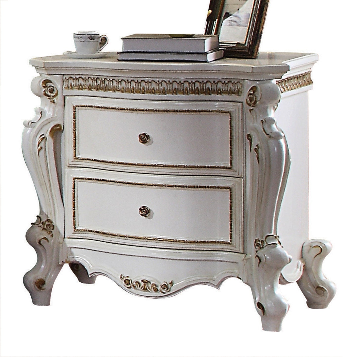 Picardy Antique Pearl Nightstand - ATL FURNITURE