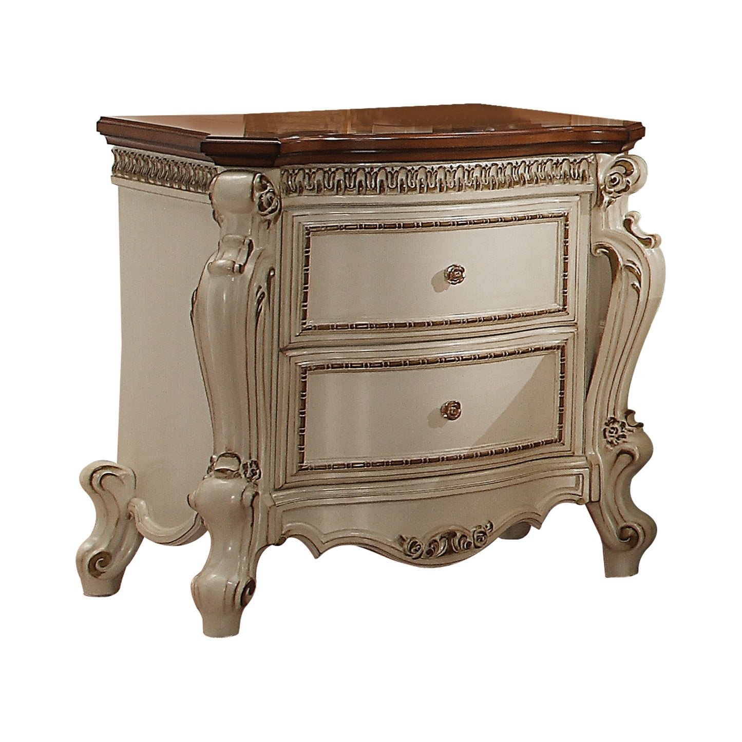 Picardy Antique Pearl & Cherry Oak Nightstand - ATL FURNITURE