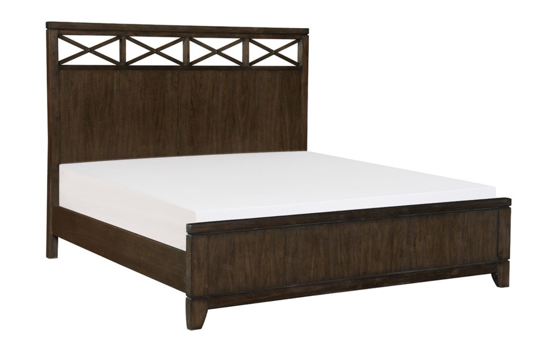 Homelegance - Griggs 5 Piece Eastern King Bed Set In Dark Brown - 1669K-1Ek-5Set - ATL FURNITURE