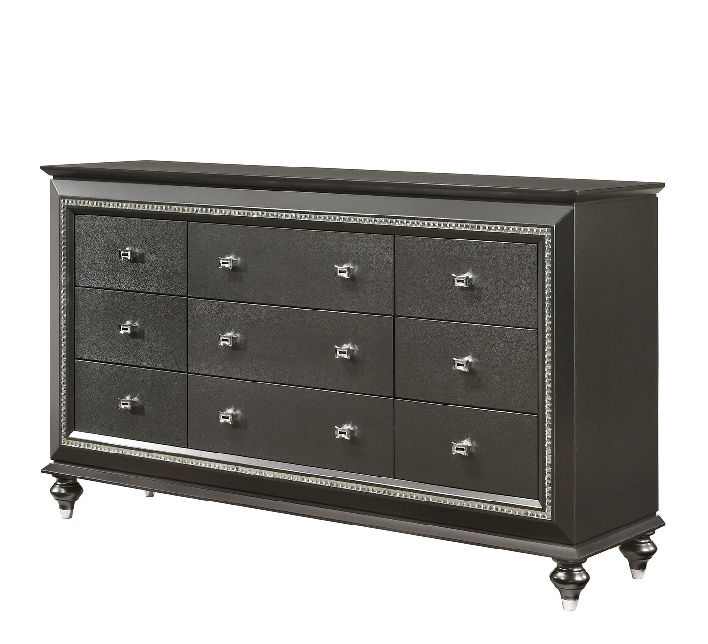 Kaitlyn Metallic Gray Dresser - ATL FURNITURE