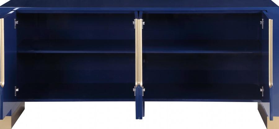 Meridian Furniture - Florence Sideboard-Buffet In Navy Lacquer - 312