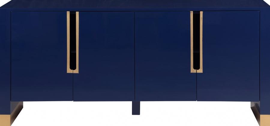 Meridian Furniture - Florence Sideboard-Buffet In Navy Lacquer - 312 - ATL FURNITURE