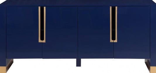 Meridian Furniture - Florence Sideboard-Buffet In Navy Lacquer - 312 - ATL FURNITURE