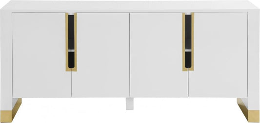 Meridian Furniture - Florence Sideboard-Buffet In White Lacquer - 313 - ATL FURNITURE