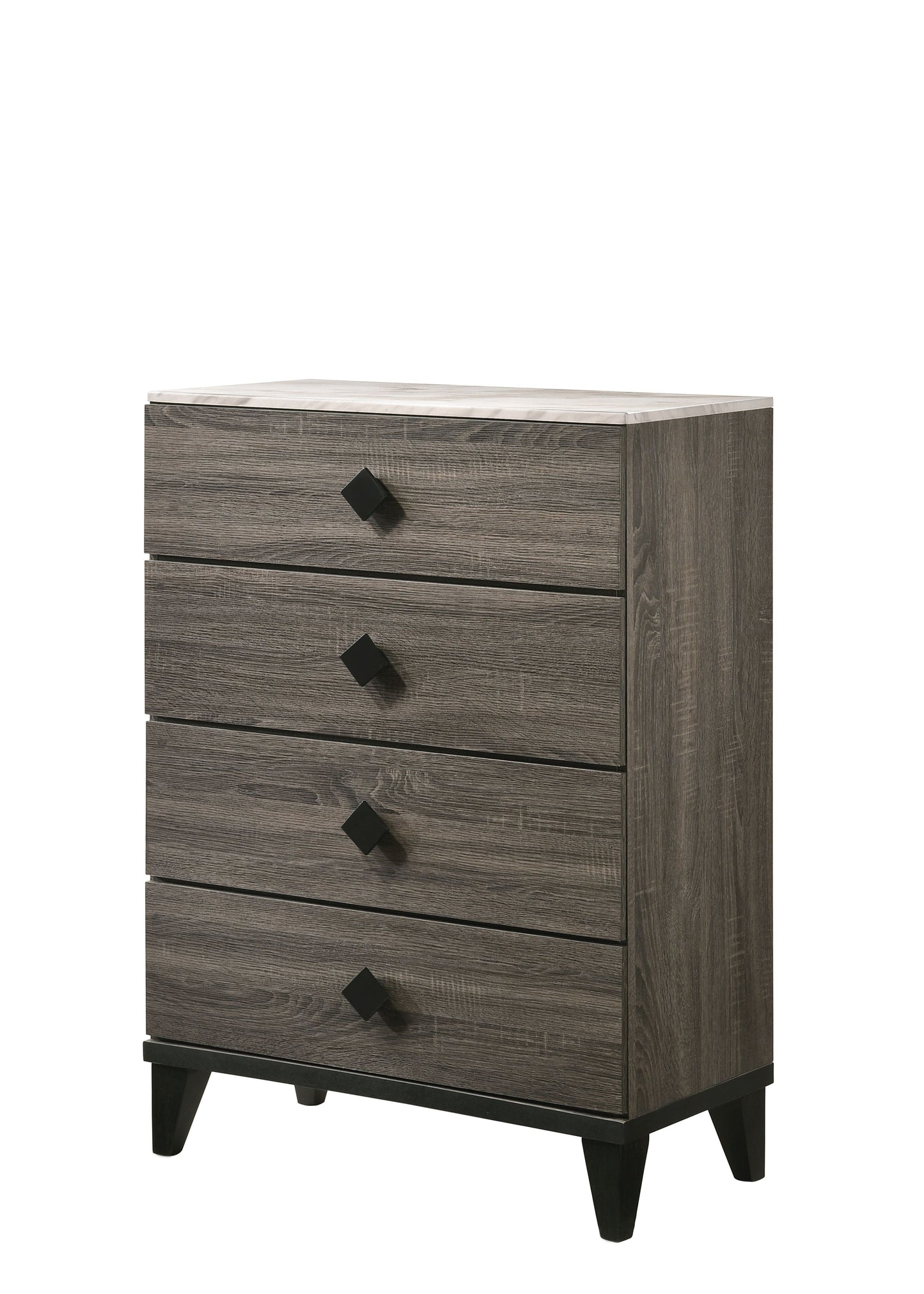 Avantika Faux Marble & Rustic Gray Oak Chest - ATL FURNITURE