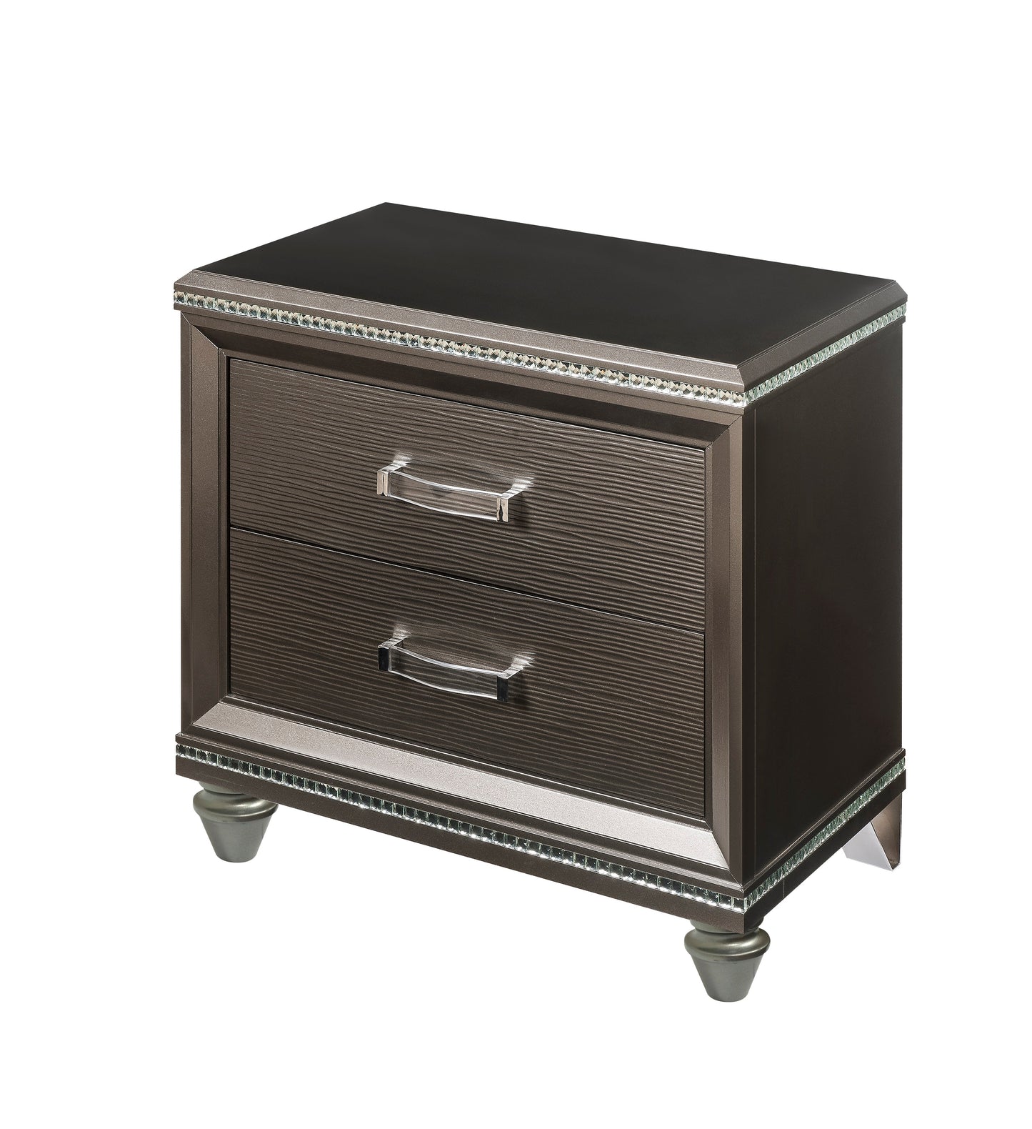 Sadie Dark Champagne Nightstand - ATL FURNITURE