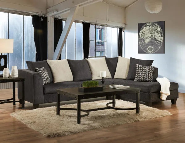 Osaka Charcoal Sectional - ATL FURNITURE