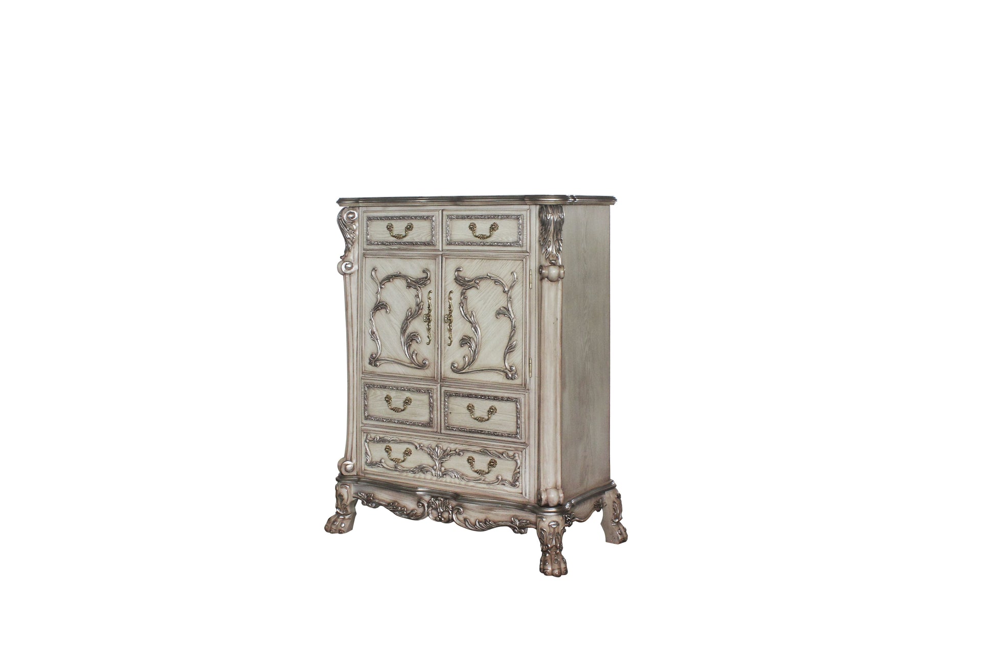 Dresden Vintage Bone White Chest - ATL FURNITURE