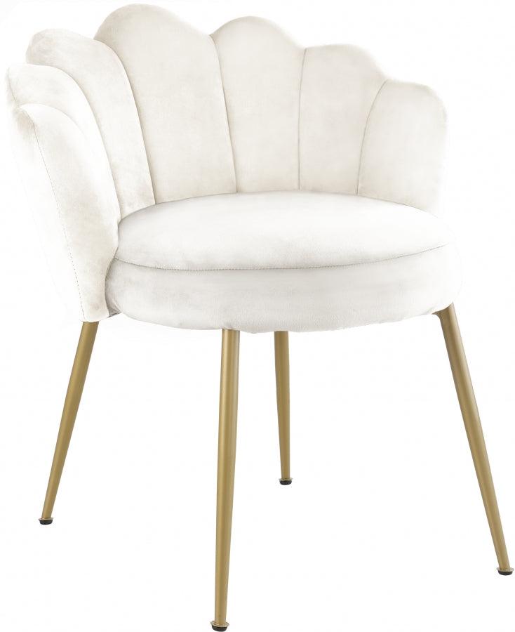 Meridian Furniture - Claire Velvet Dining Chair Set Of 2 In Cream - 748Cream-C - ATL FURNITURE