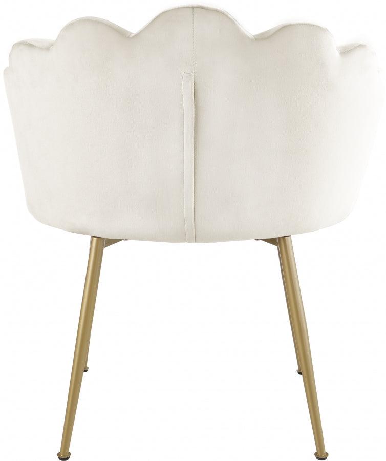 Meridian Furniture - Claire Velvet Dining Chair Set Of 2 In Cream - 748Cream-C - ATL FURNITURE