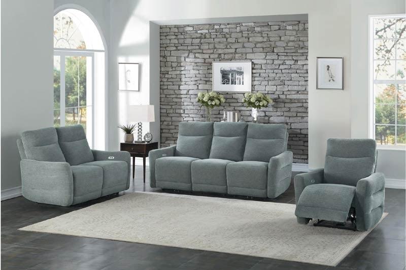 Homelegance - Edition 3 Piece Power Double Lay Flat Reclining Living Room Set - 9804Dv-3Pwh-3Set - ATL FURNITURE