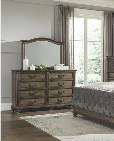 Homelegance - Rachelle Dresser With Mirror In Weathered Pecan - 1693-Dm - ATL FURNITURE