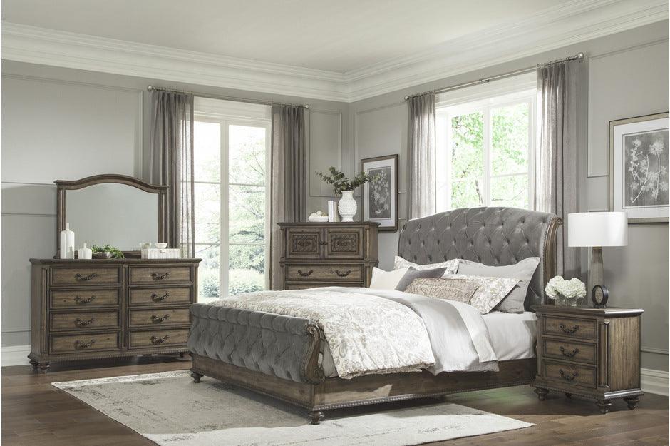 Homelegance - Rachelle 6 Piece Eastern King Bedroom Set In Gray - 1693K-1Ek-6Set - ATL FURNITURE