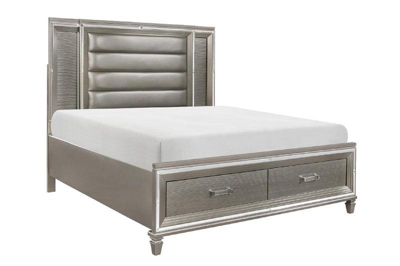 Homelegance - Tamsin Queen Platform Bed With Footboard Storage, Led Lighting - 1616-1 - ATL FURNITURE