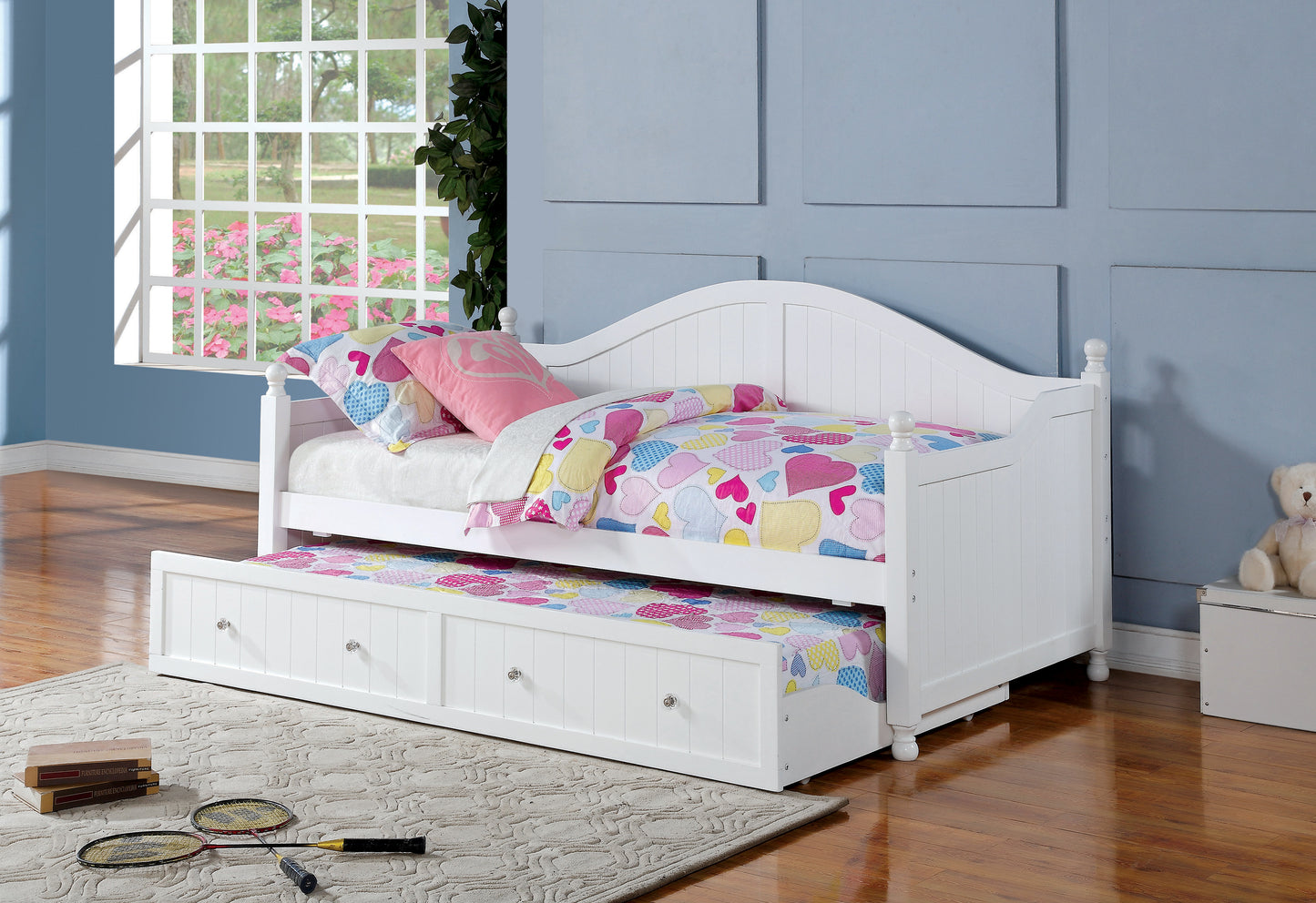 Julie Ann Wood Twin Daybed with Trundle White