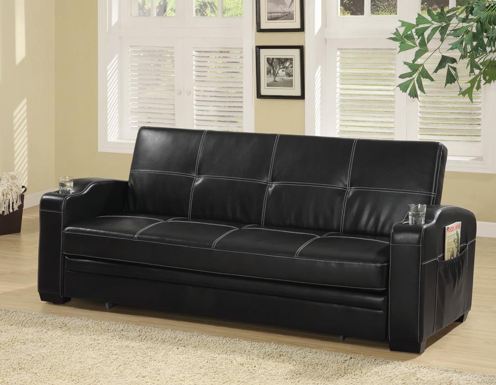 G300122 Contemporary Black Sofa Bed - ATL FURNITURE