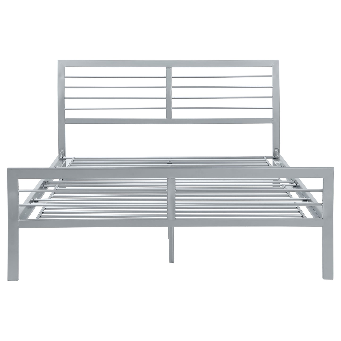 Cooper Queen Metal Bed Silver