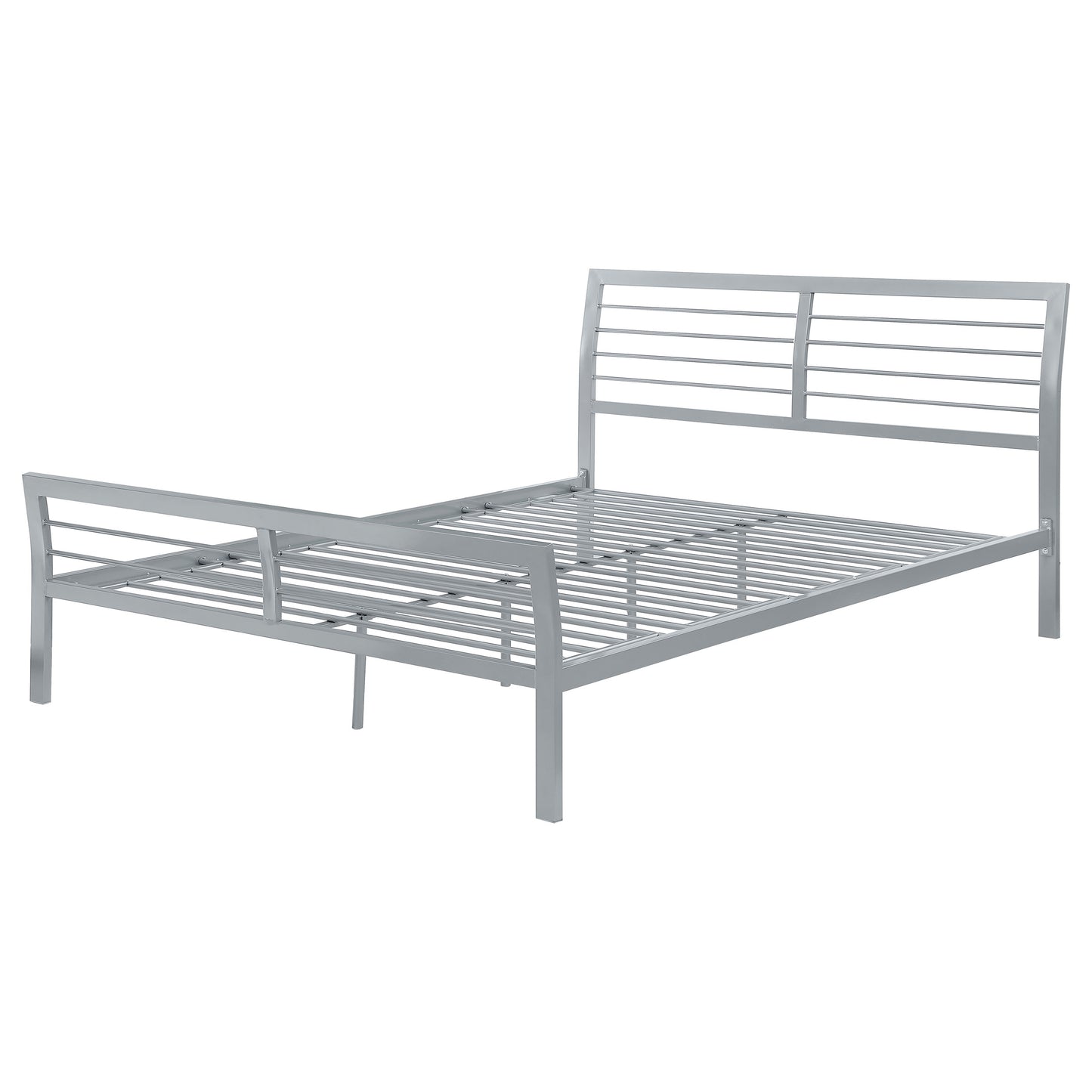 Cooper Queen Metal Bed Silver